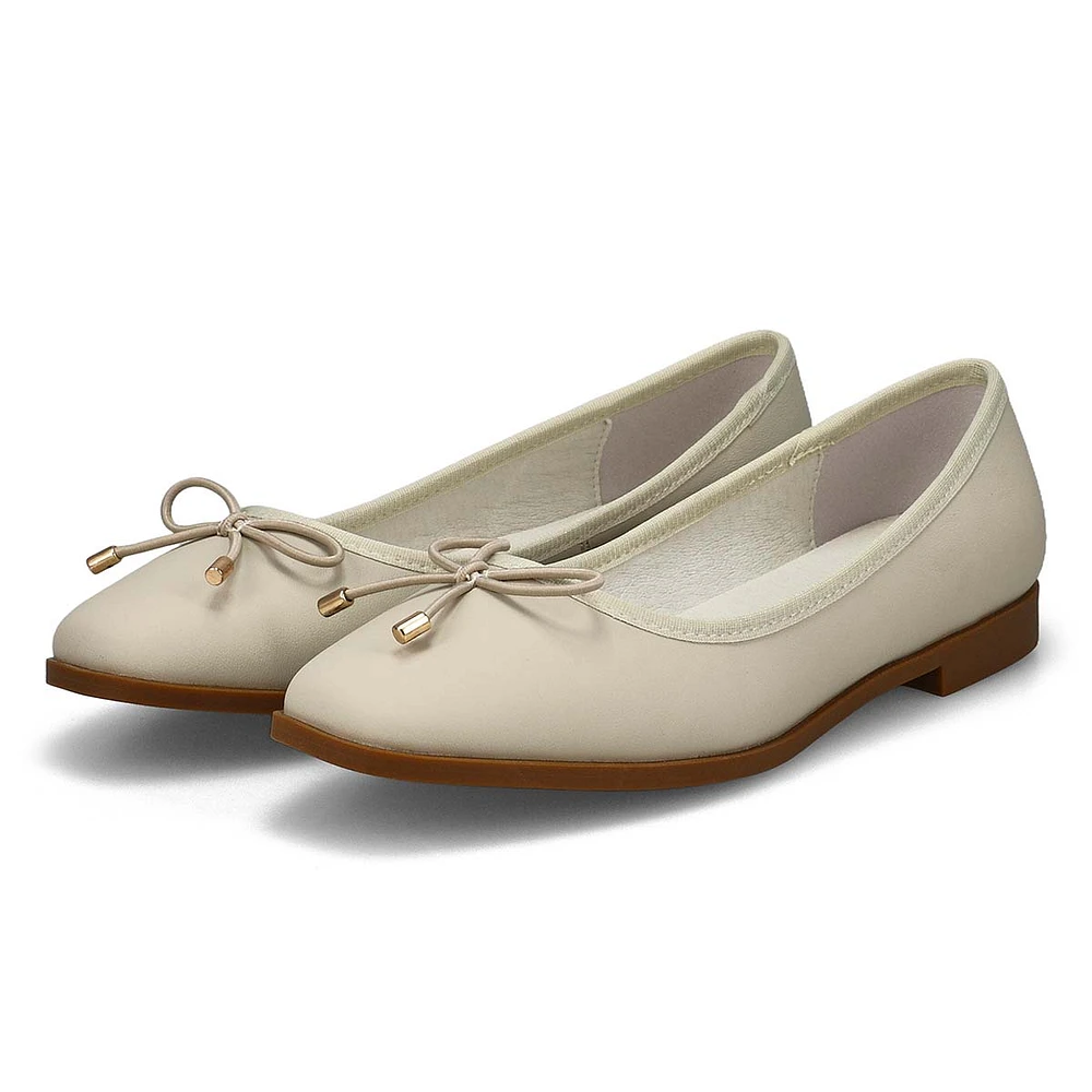 Women's Paislee Leather Ballerina Flat - Black