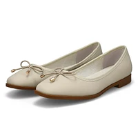 Women's Paislee Leather Ballerina Flat - Black