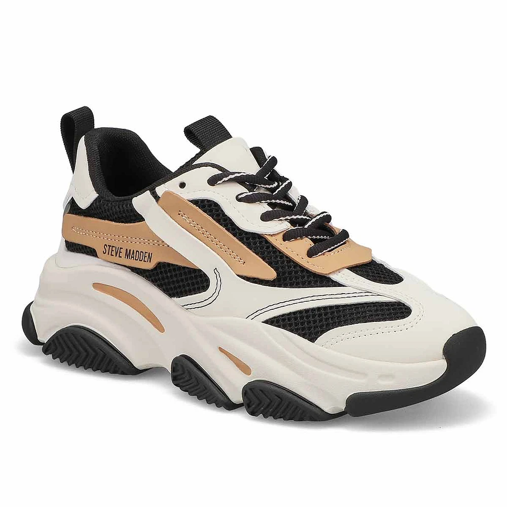 Women's Possession Lace Up Sneaker - Black/Tan