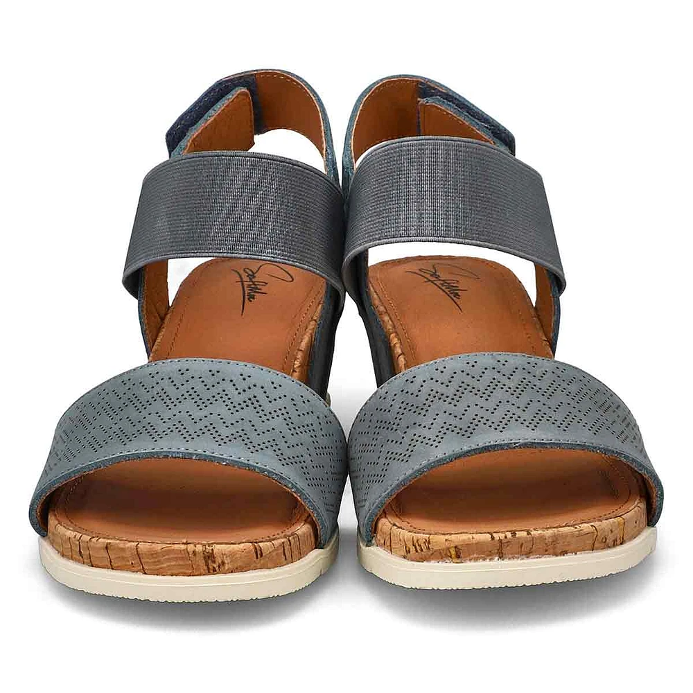Women's Queen 01 Leather Wedge Sandal