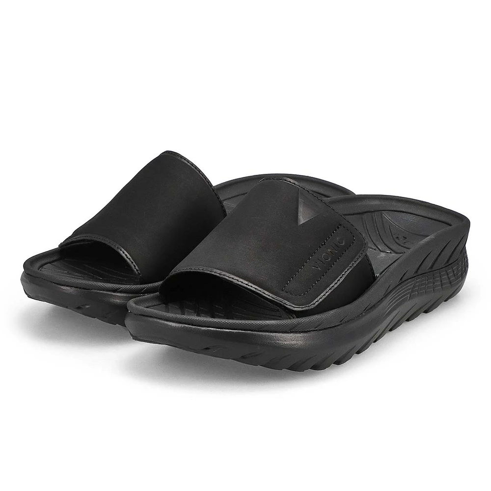 Ladies Rejuvenate Platform Slide Sandal - Black