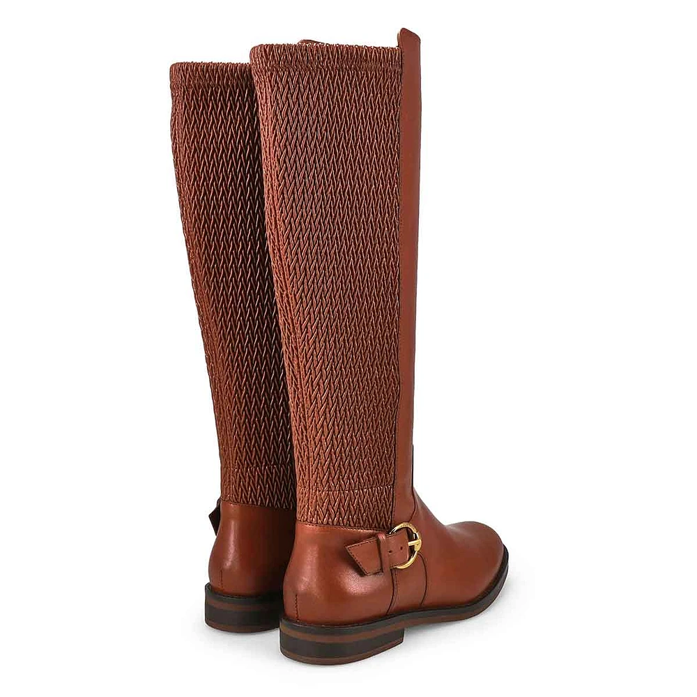 Womens Clover Stretch Leather Tall Riding Boot - B