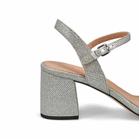 Women's Josie Heeled Dress Sandal - Black Satin/Cr