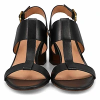 Women's Josie Heeled Dress Sandal - Black Satin/Cr