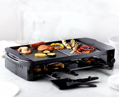 Gril et raclette 2-en-1 Demi-swiss par thinkkitchen