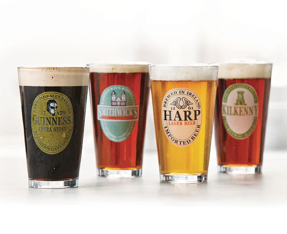 Brewery Beer Glasses, Set of 4