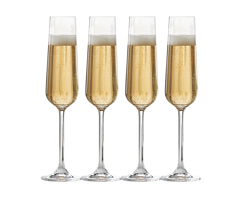 Globo Flute Glass, Set of 4