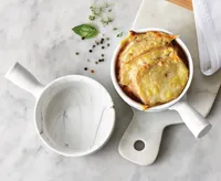 Bols à soupe à l'oignon au design marbré avec poignée, ens. de 2