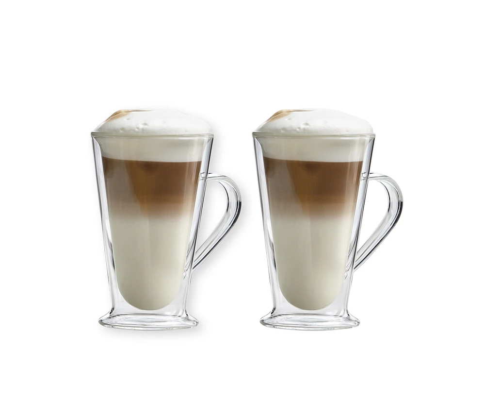 Double Wall Glass Mugs, Set of 2
