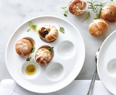 Plats à escargots, ens. de 2 