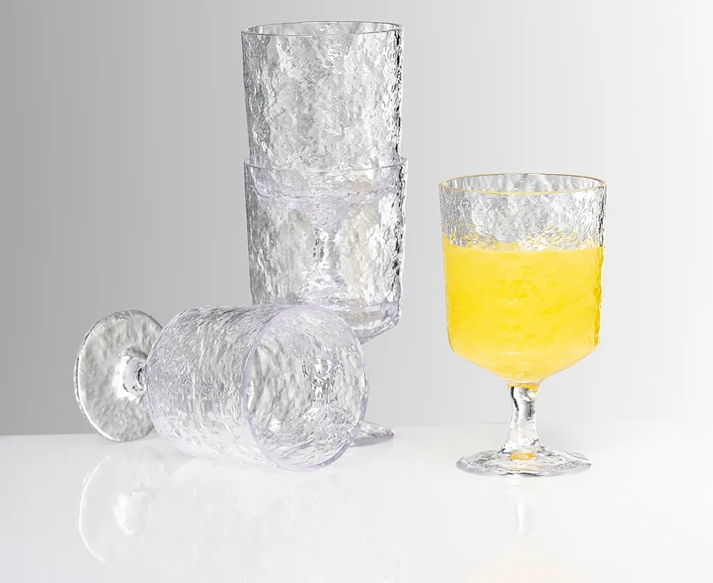 Coupes empilables en acrylique Crystal, ens. de 4, transparent