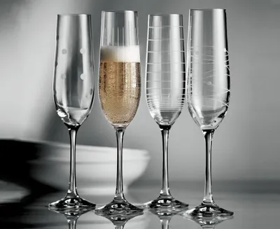 Flûtes à champagne Club, ens. de 4
