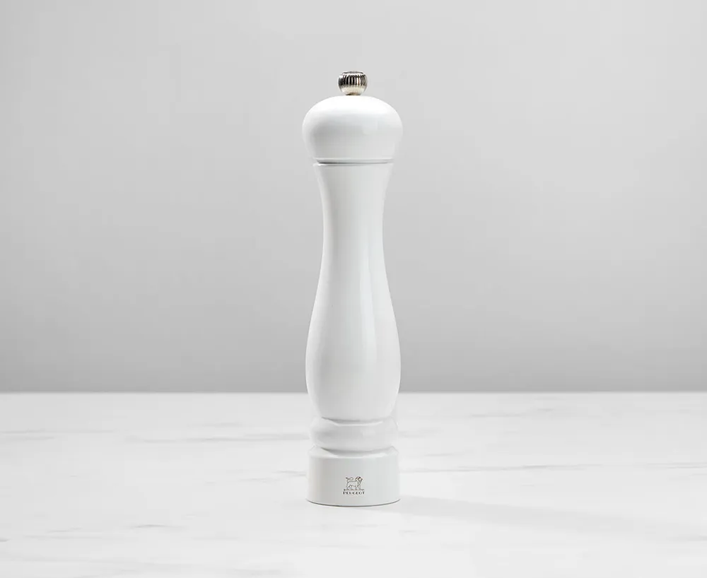 Peugeot Clermont Lacquer Pepper Mill, 24cm, White