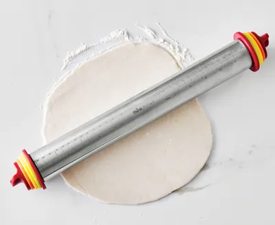 Rouleau à pâte en acier inoxydable avec 4 disques