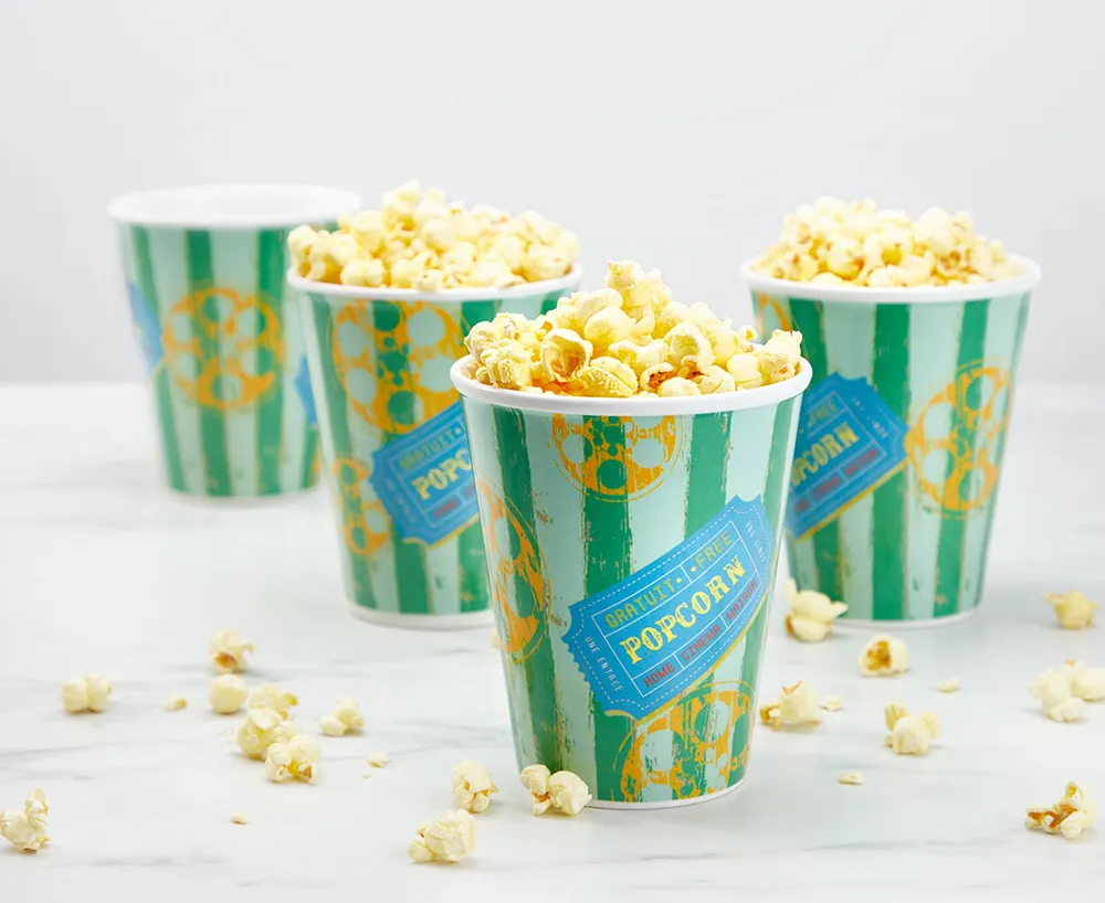 Movie Time Popcorn Bowls, Multicolour, Set of 4