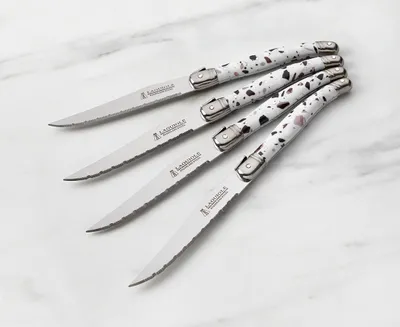 Laguiole Steak Knives, Set of 4, Terrazzo