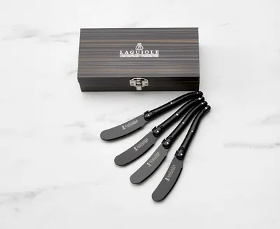 Laguiole Spreaders, Set of 4, Black