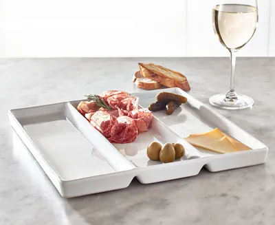 Assiette raclette Trio, blanc