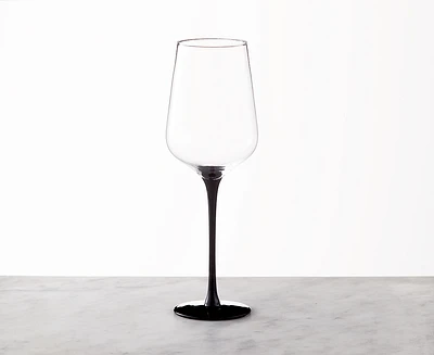 Nocturne Red Wine Glass, Clear & Black