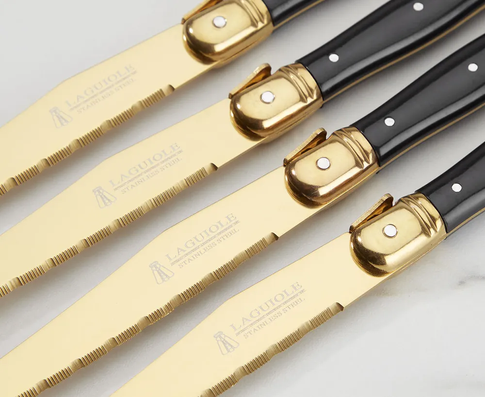 Laguiole D'Or 4-Pc Steak Knife Set 