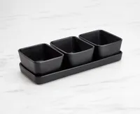 Bols Triade, ens. de 3, noir