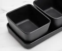 Bols Triade, ens. de 3, noir