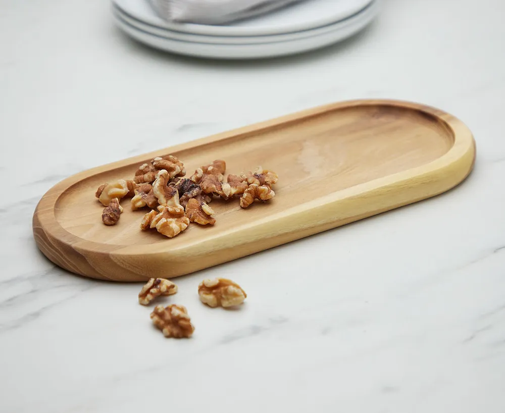 Planche de service ovale Teaky-Teak