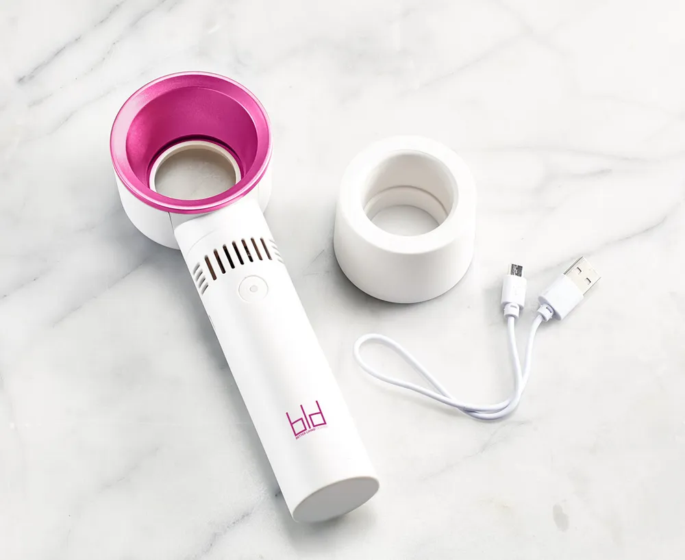 Ventilateur sans lame rechargeable Better Living, blanc & rose