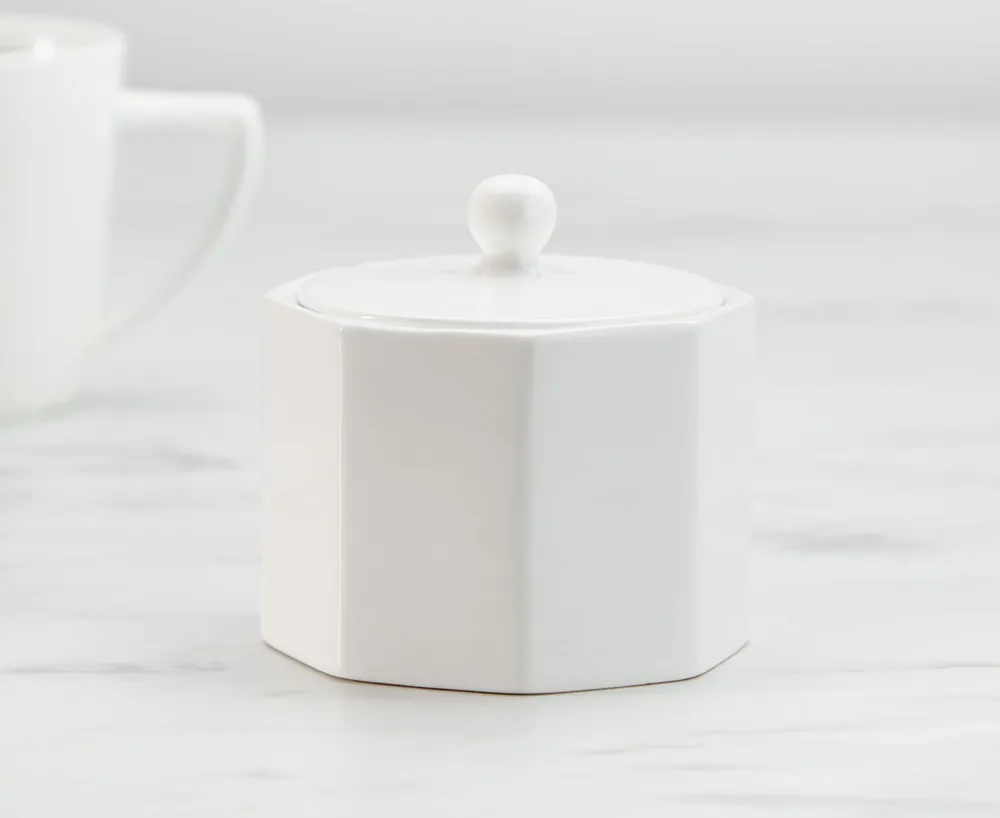 Ledge Sugar Bowl, White
