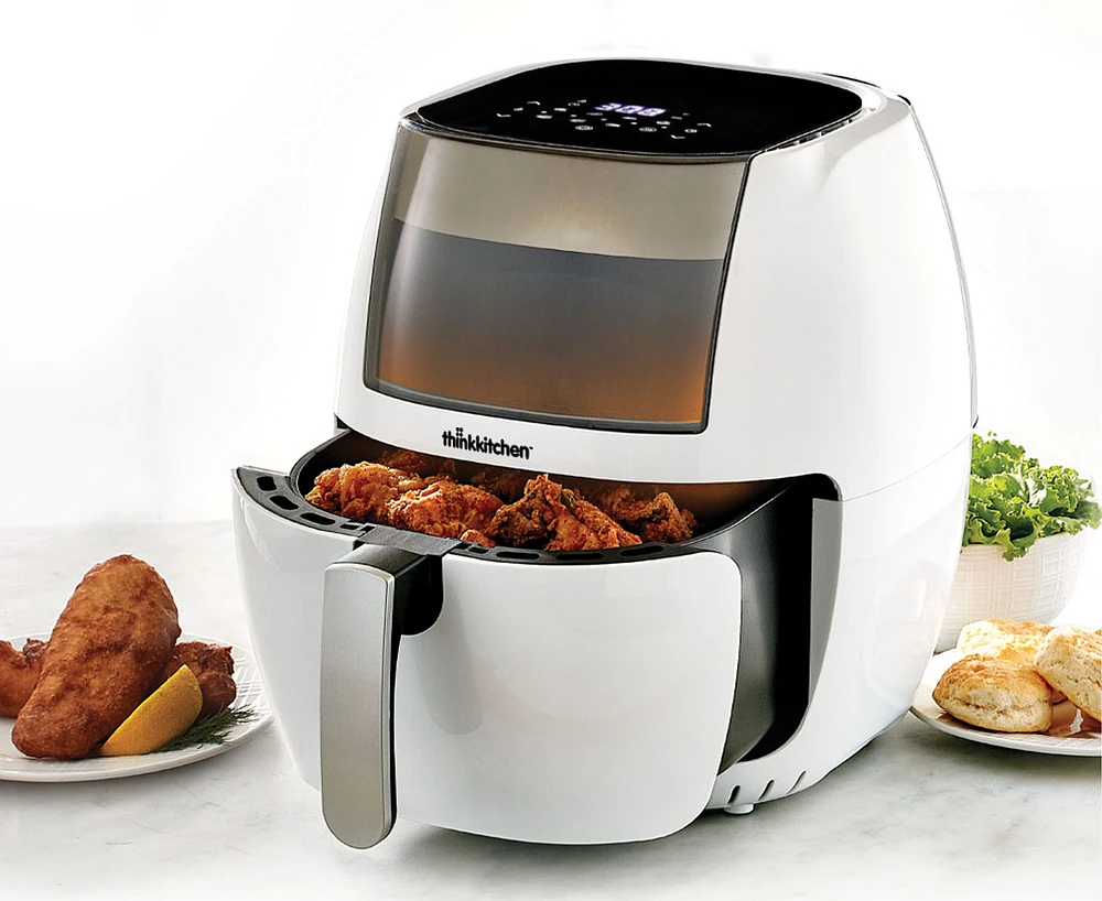 thinkkitchen Crispy Fry Digital Air Fryer, 7.7 L , White