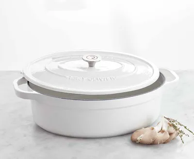 Casserole en fonte Aspen Remy Olivier, 7,2L, blanc