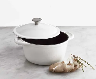 Casserole en fonte Aspen Remy Olivier, 1,8L, blanc