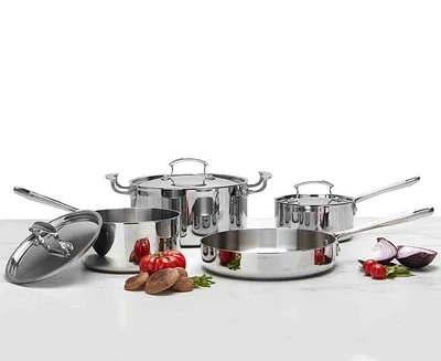 Batterie de cuisine de 7 pièces en acier inoxydable Remy Olivier Full-Clad