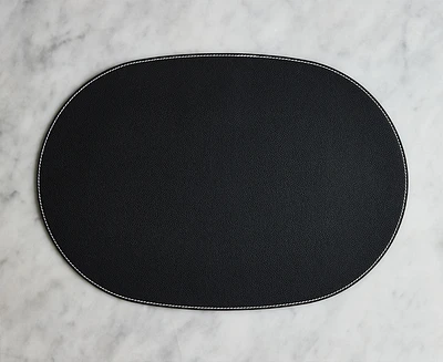 Napperon Cuero ovale, black
