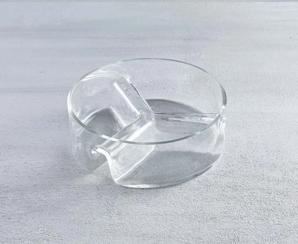Claro Round 3-Section Glass Bowl