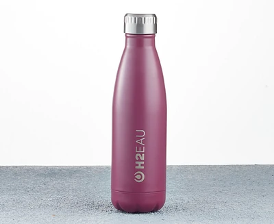 Thermo Water Bottle, 17 oz, Raspberry