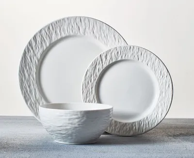 Ensemble de vaisselle de 12 pièces Stone, blanc 