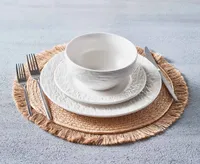 Stone 12-Pc Dinnerware Set, White 