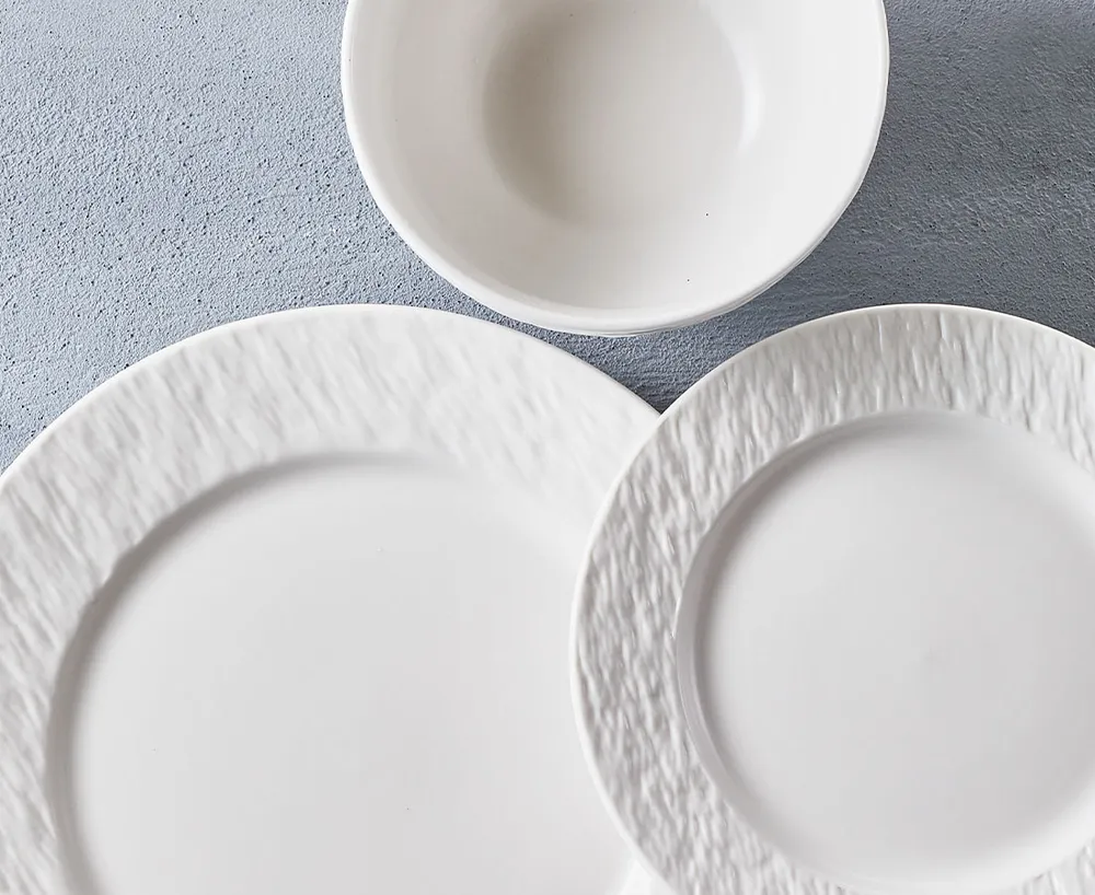 Stone 12-Pc Dinnerware Set, White 