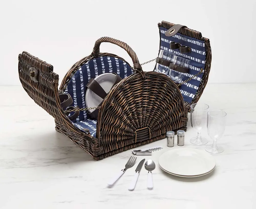 Ensemble pour pique-nique avec panier en osier Trellis, 25 pièces