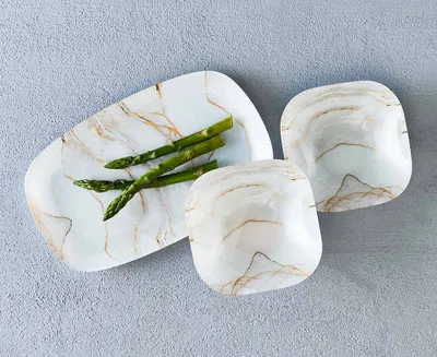 Carrara Marble Condiment Set of 3