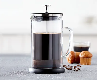 Cafetière à piston en verre double parois Java & Co, 1 L