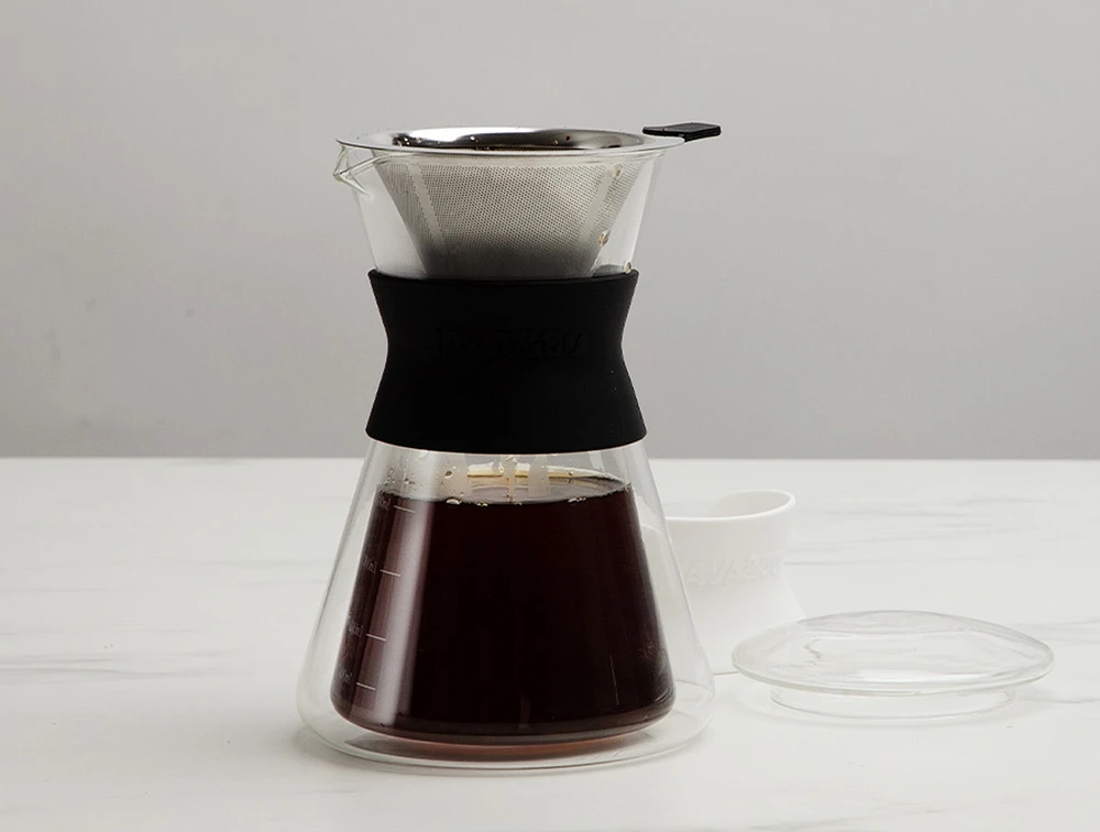 Cafetière en verre à versement lent Java & Co., 650 ml