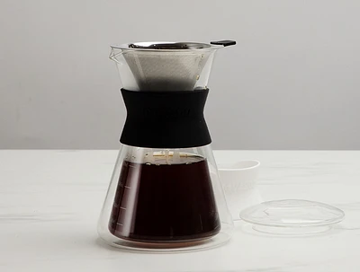 Cafetière en verre à versement lent Java & Co., 650 ml