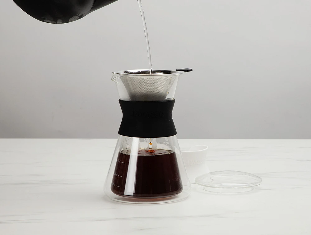 Cafetière en verre à versement lent Java & Co., 650 ml