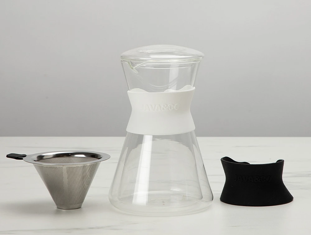 Cafetière en verre à versement lent Java & Co., 650 ml