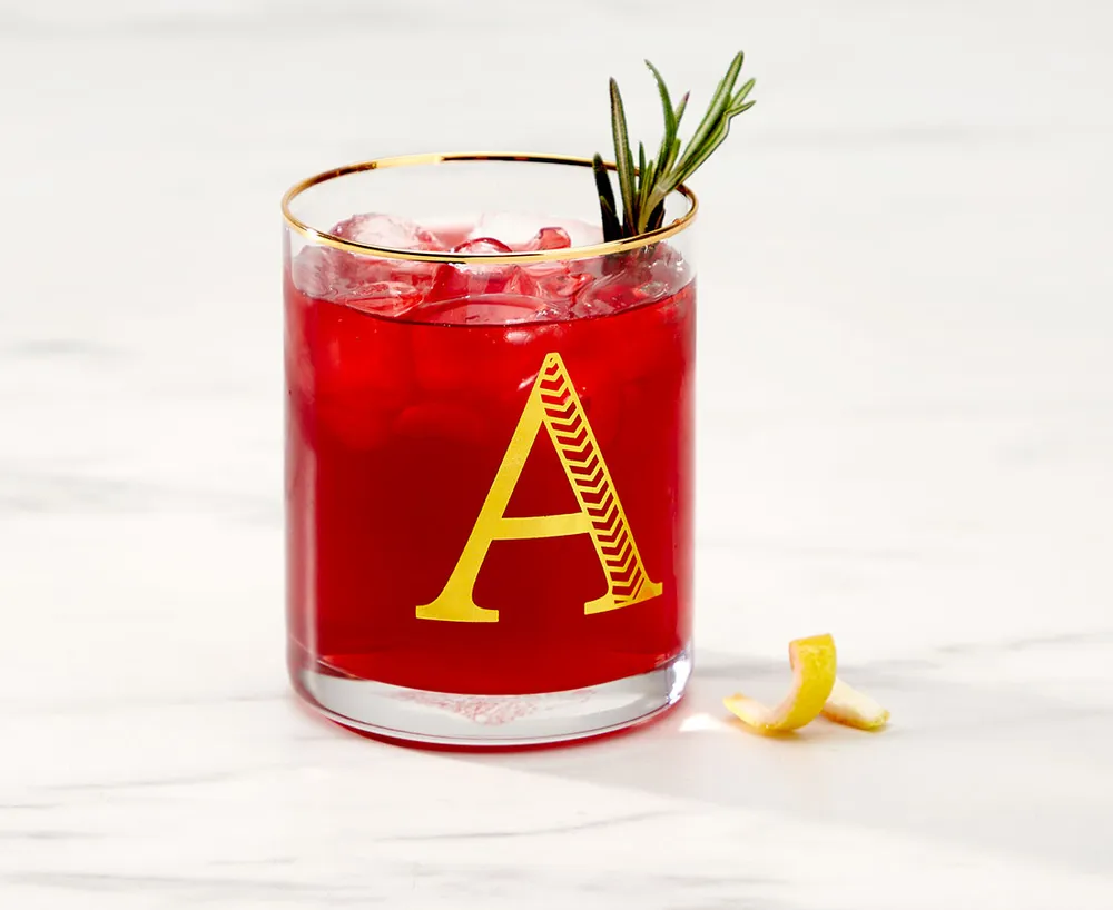 Monogram "A" Double Old-Fashion, 11 oz