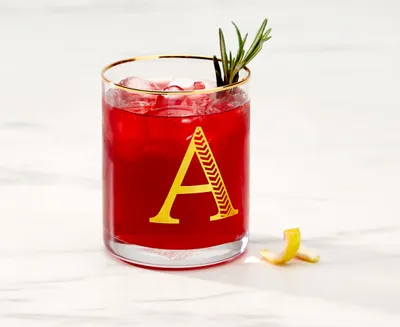 Monogram "A" Double Old-Fashion, 11 oz