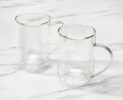 Doublico Double Wall Coffee Mugs, Set of 2, 16 oz