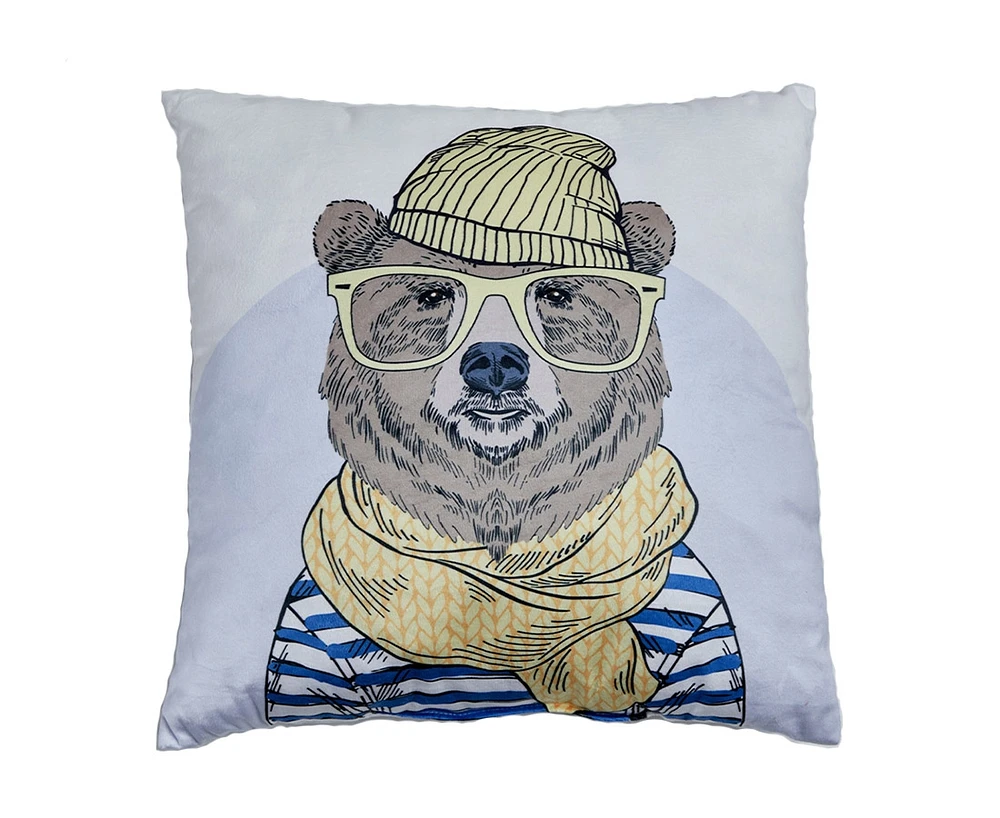 Coussin décoratif Teddy, 17 x 17 po